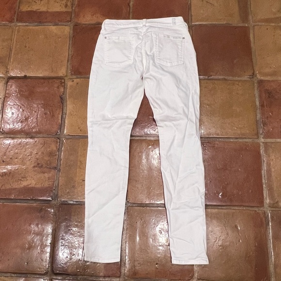 7 For All Mankind White The Skinny Jeans Size 28 Women’s - Picture 3 of 7